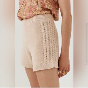 NWT! Spell Chloe Sweater Shorts - Stone
